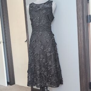 WHBM 3D Floral Lace Midi Dress 10